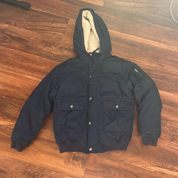 Boy's size 10 Land's End Winter Coat navy - Picture 1 of 3
